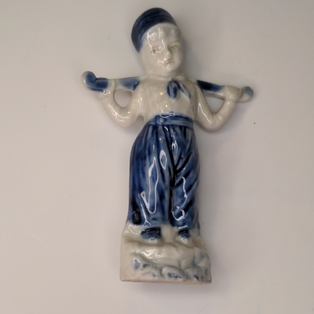 Vintage German Porcelain Little Boy Figurine. 4" tall Made in Germany #2782